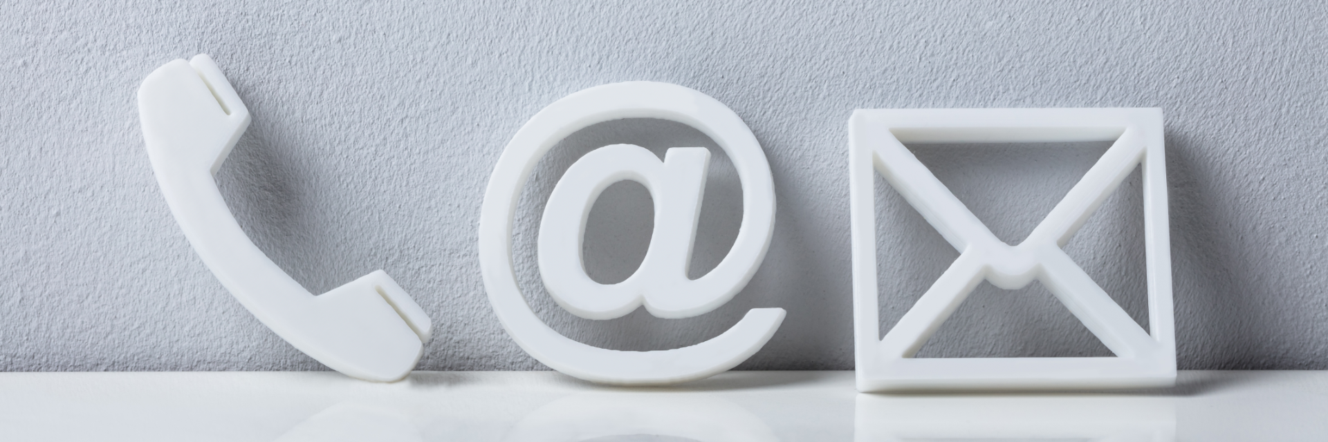 Contact Us Call Email Text White Icons 1920X640